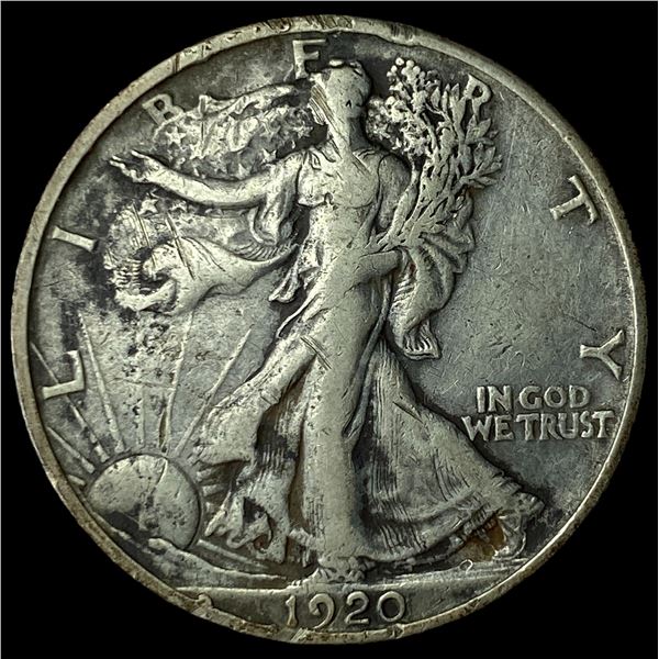 1920-S Silver Walking Liberty Half Dollar  NEARLY UNCIRCULATED