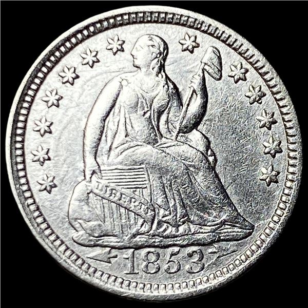 1853 Arrows Seated Liberty Half Dime ABOUT  UNCIRCULATED