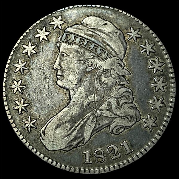 1821 Capped Bust Half Dollar NEARLY  UNCIRCULATED