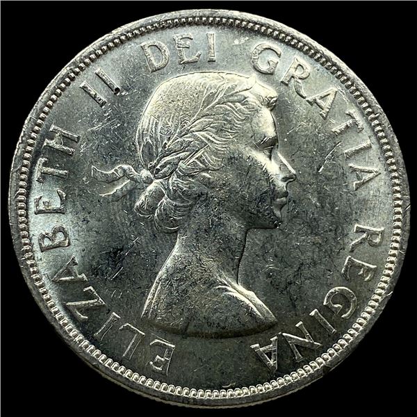 1958 Canada Silver Dollar British Columbia  GEM BU