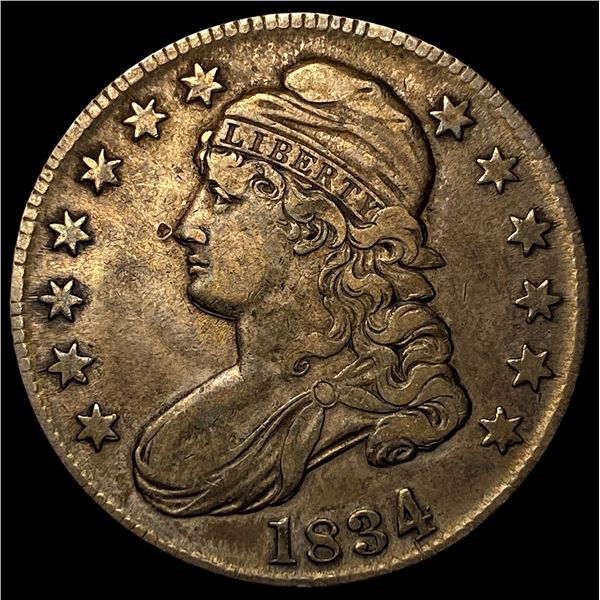 1834 Capped Bust Half Dollar NEARLY  UNCIRCULATED