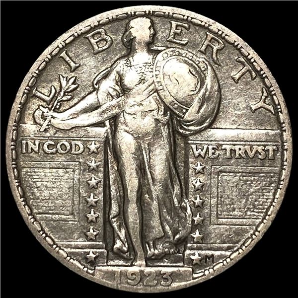 1923 Silver Standing Liberty Quarter NEARLY  UNCIRCULATED