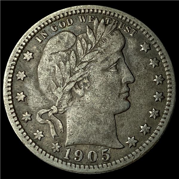 1905 Silver Barber Quarter CLOSELY UNCIRCULATED