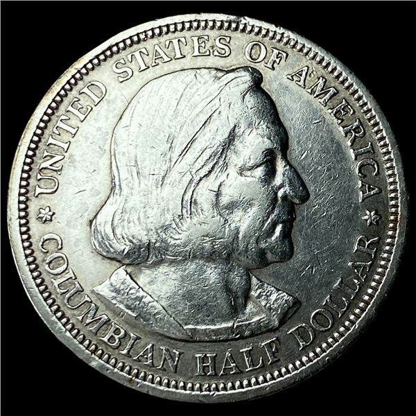 1892 Silver Columbian Exposition Half Dollar CLOSELY UNCIRCULATED
