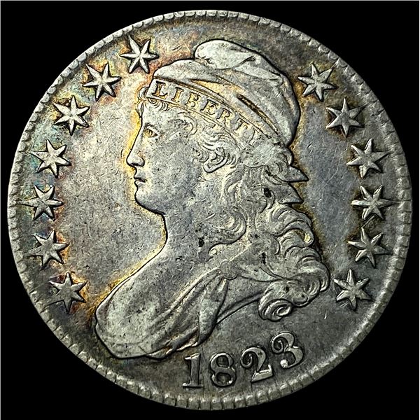 1823 Silver Capped Bust Half Dollar NEARLY  UNCIRCULATED