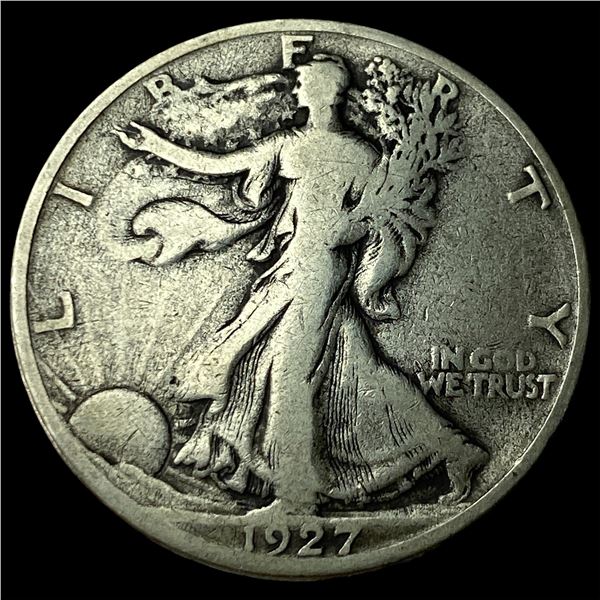 1927-S Silver Walking Liberty Half Dollar  NICELY CIRCULATED