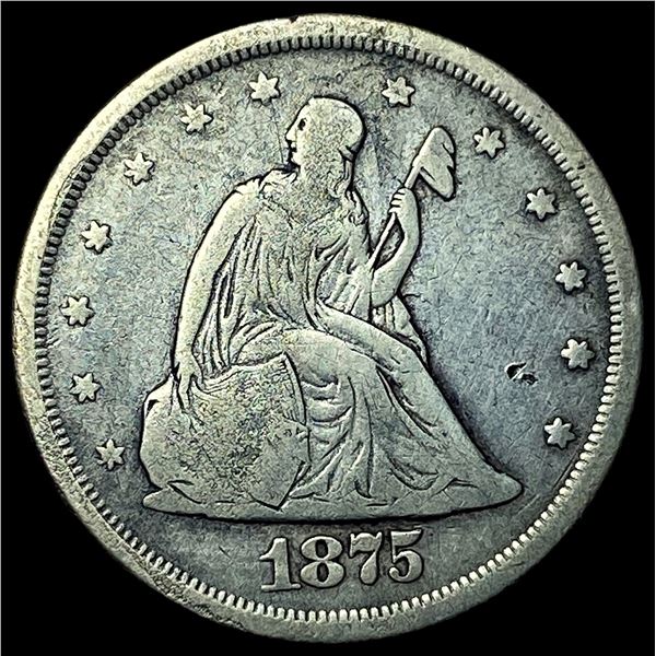 1875-S Silver Twenty Cent Piece NEARLY  UNCIRCULATED