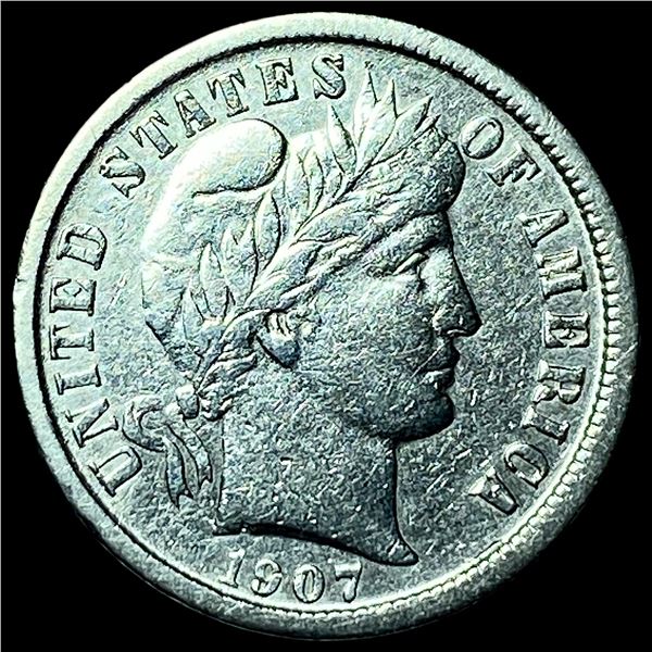 1907-O Silver Barber Dime CLOSELY  UNCIRCULATED