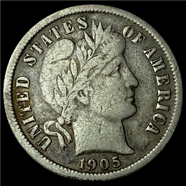 1905-O Silver Barber Dime LIGHTLY CIRCULATED