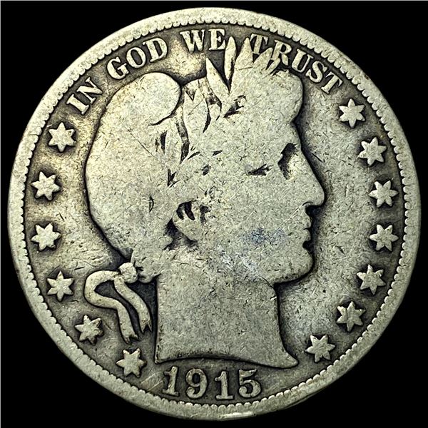 1915 Silver Barber Half Dollar LIGHTLY  CIRCULATED