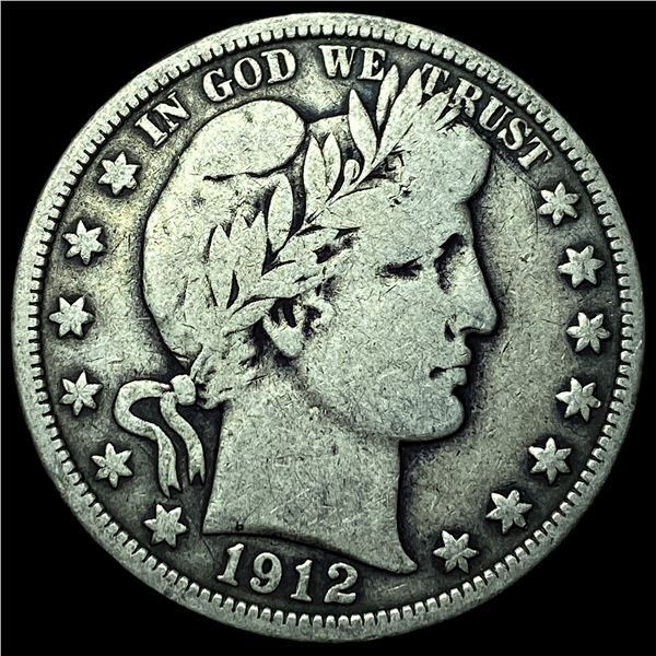 1912 Silver Barber Half Dollar LIGHTLY  CIRCULATED