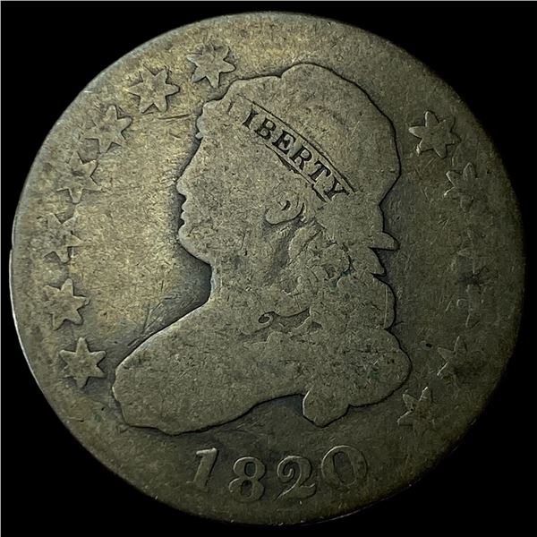1820 Silver Capped Bust Quarter NICELY CIRCULATED