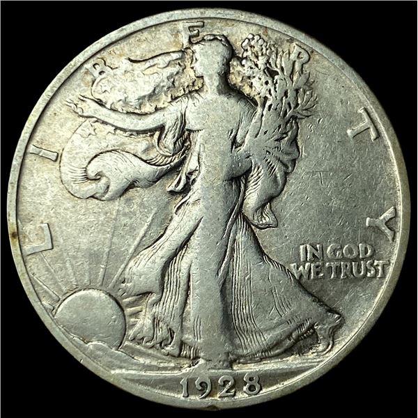 1928-S Silver Half Dollar LIGHTLY CIRCULATED