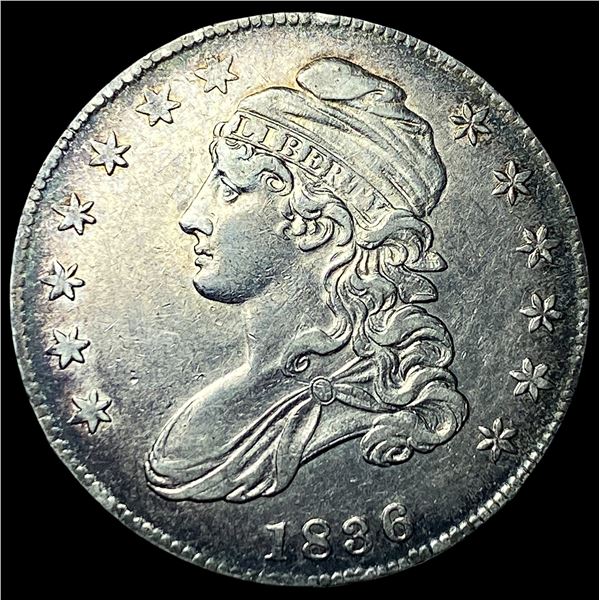 1836 Capped Bust Half Dollar CLOSELY  UNCIRCULATED