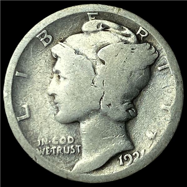 1921 Silver Mercury Dime LIGHTLY CIRCULATED