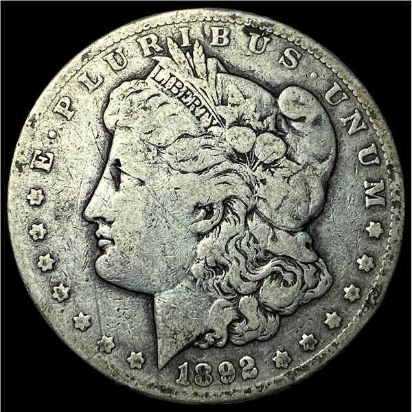 1892-CC Silver Morgan Dollar LIGHTLY  CIRCULATED