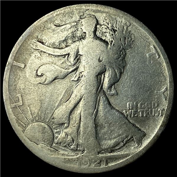 1921-S Silver Walking Liberty Half Dollar  LIGHTLY CIRCULATED