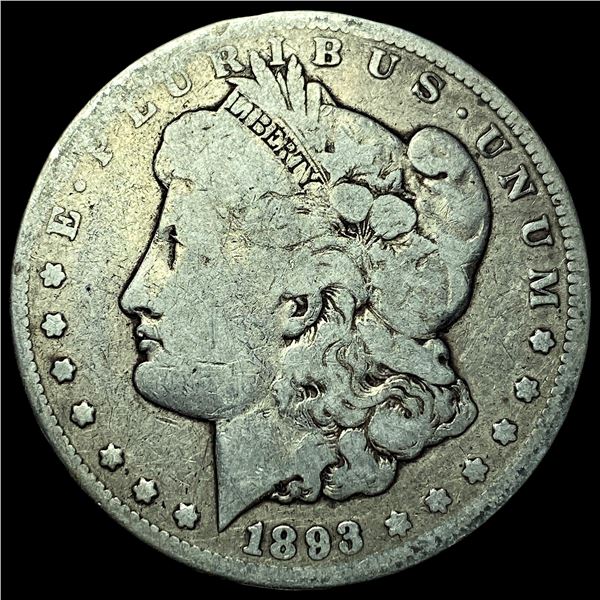 1893-CC Silver Morgan Dollar LIGHTLY  CIRCULATED