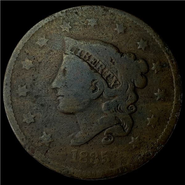 1835 Braided Hair Large Cent LIGHTLY CIRCULATED