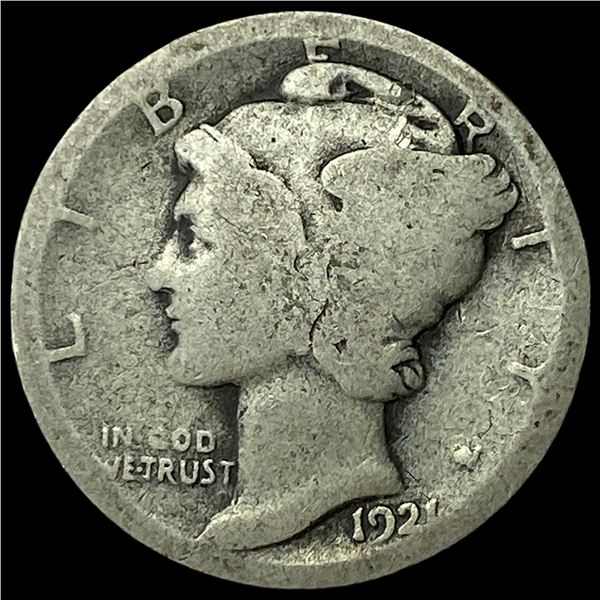 1921 Silver Mercury Dime LIGHTLY CIRCULATED