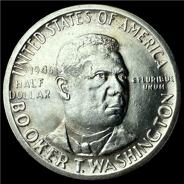 1946 Silver Half Dollar Booker T. Washington  GEM BU
