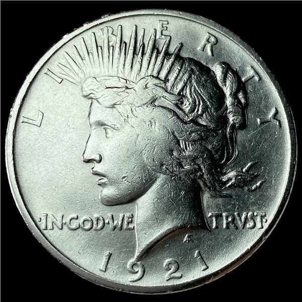 1921 Silver High Relief Peace Dollar CHOICE AU