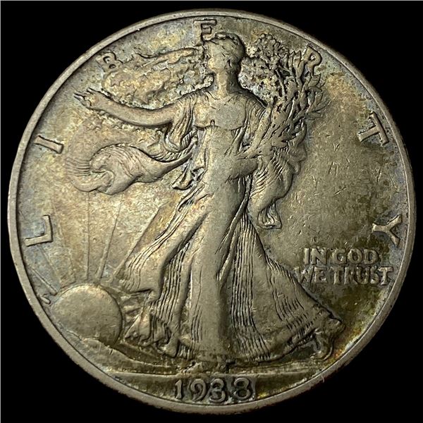 1938-D Silver Half Dollar CLOSELY  UNCIRCULATED