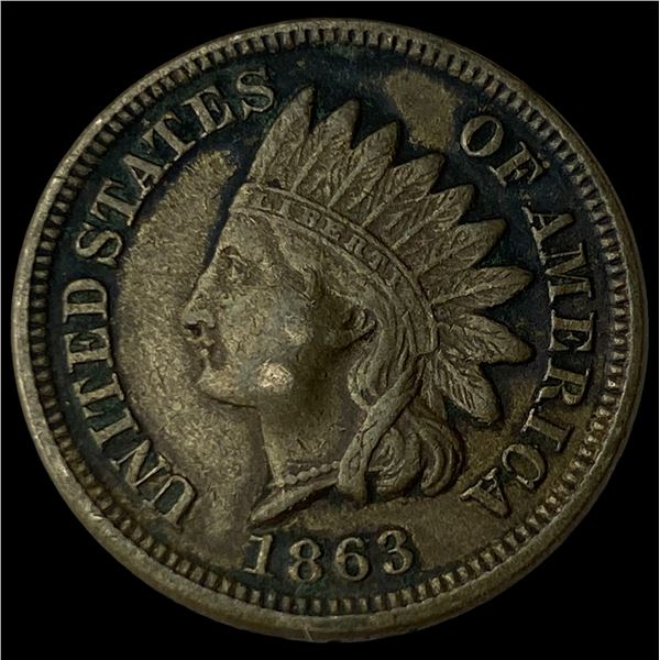 1863 Indian Head Cent NEARLY UNCIRCULATED