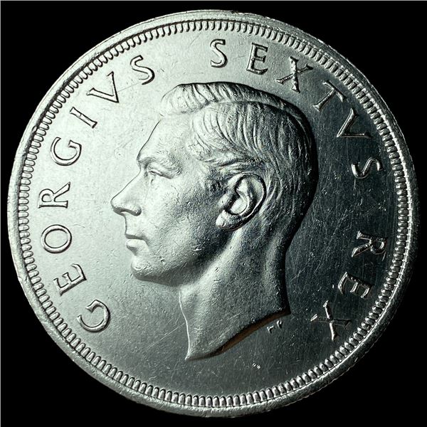 1950 South Africa Silver 5 Shillings  UNCIRCULATED