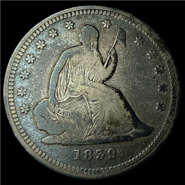 1839 Silver Seated Liberty Quarter LIGHTLY CIRCULATED