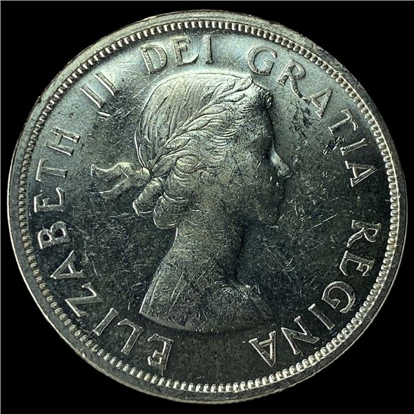 1958 Canada Silver Dollar British Columbia  GEM BU