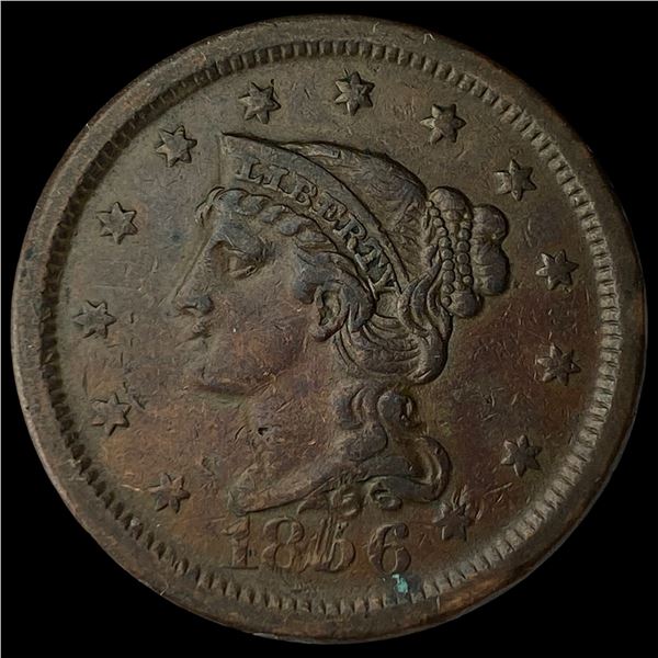 1856 Braided Hair Large Cent NICELY  CIRCULATED