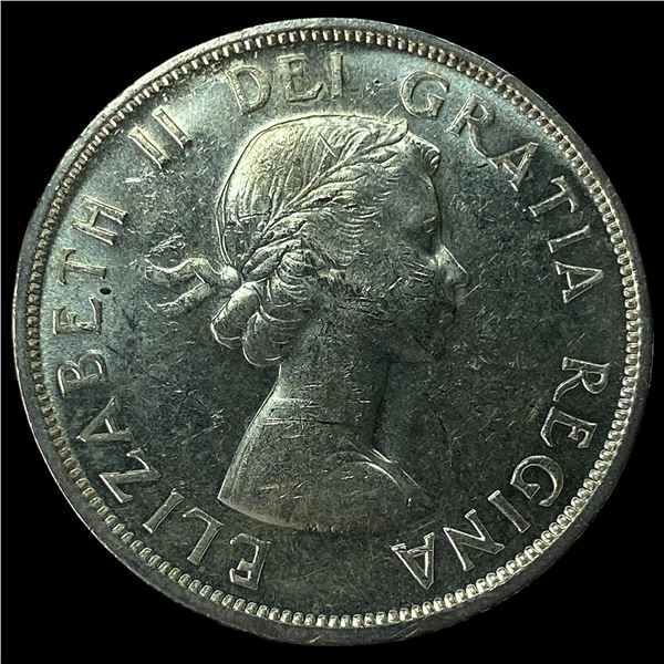 1958 Canada Silver Dollar British Columbia  GEM BU