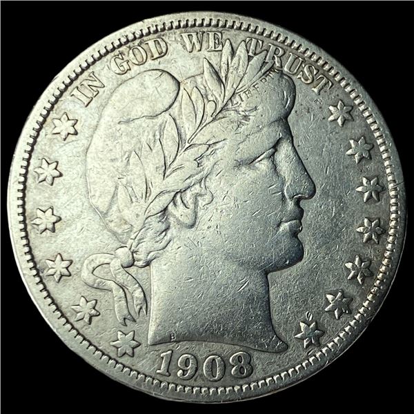 1908-O Silver Barber Half Dollar NEARLY  UNCIRCULATED