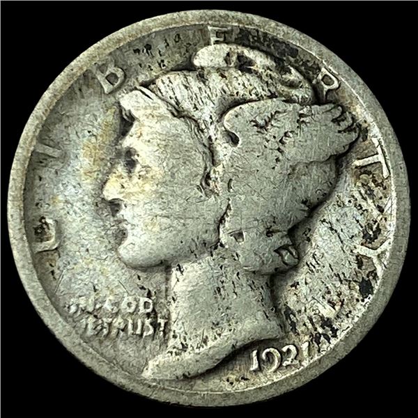 1921 Silver Mercury Dime LIGHTLY CIRCULATED