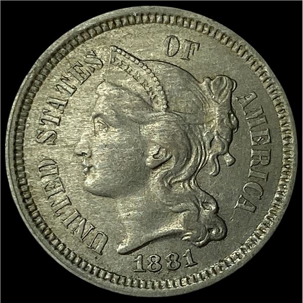 1881 Nickel Three-Cent Piece UNCIRCULATED