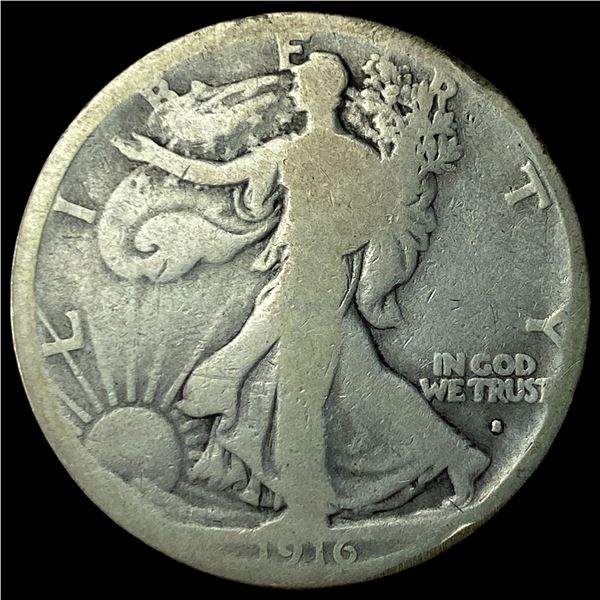 1916-S Silver Walking Liberty Half Dollar NICELY CIRCULATED