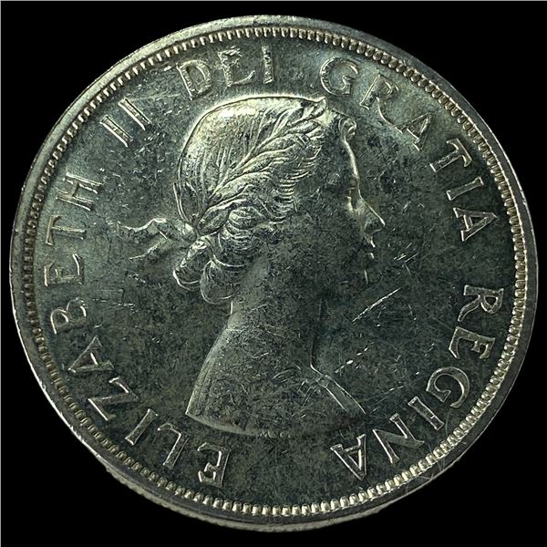 1958 Canada Silver Dollar British Columbia  GEM BU