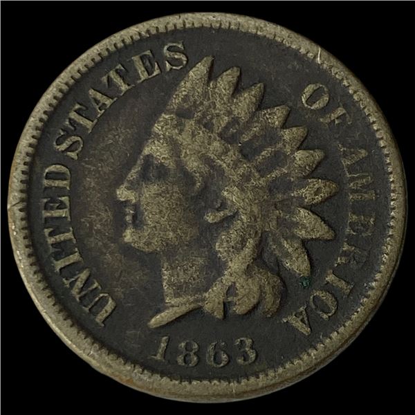 1863 Indian Head Cent NEARLY UNCIRCULATED