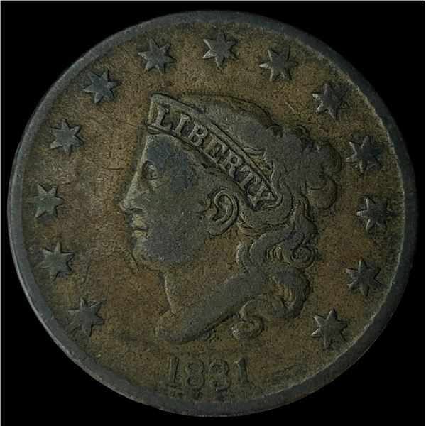 1831 Coronet Head Large Cent LIGHTLY  CIRCULATED