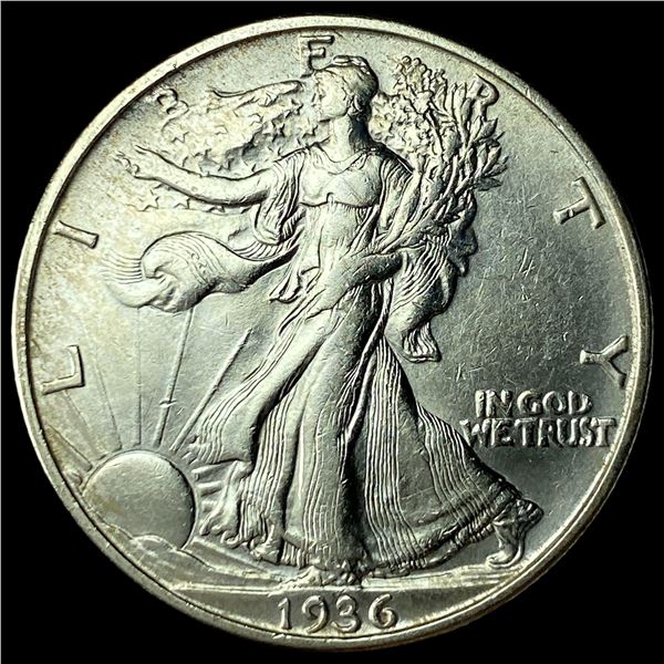 1936-D Silver Half Dollar Walking Liberty  CHOICE BU