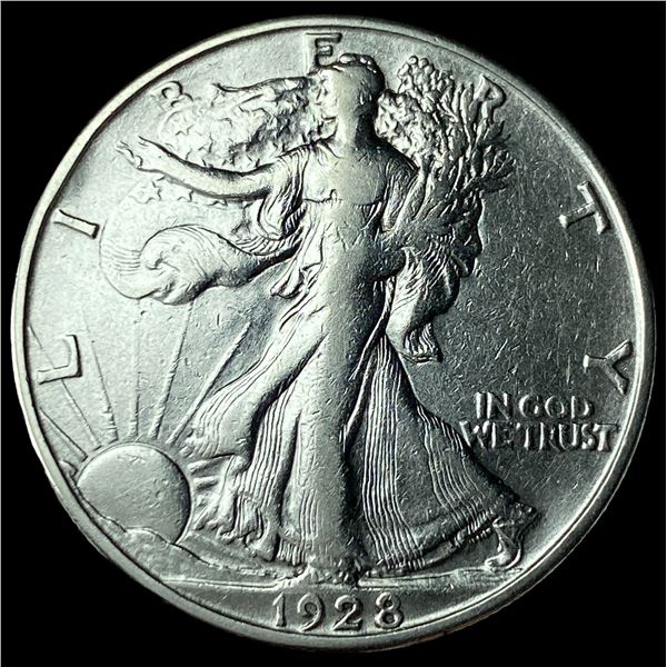 1928-S Silver Walking Liberty Half Dollar  CLOSELY UNCIRCULATED