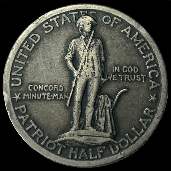 1925 Silver Lexington-Concord Half Dollar  CLOSELY UNCIRCULATED