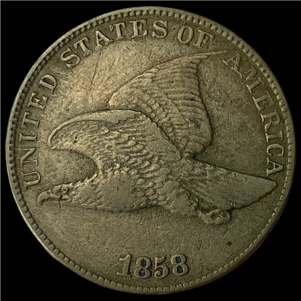 1858 Copper-Nickel Flying Eagle Cent CLOSELY  UNCIRCULATED