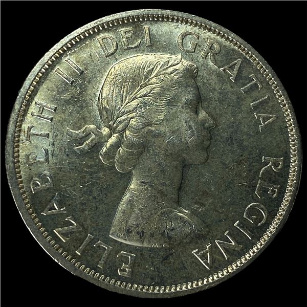1958 Canada Silver Dollar British Columbia  GEM BU