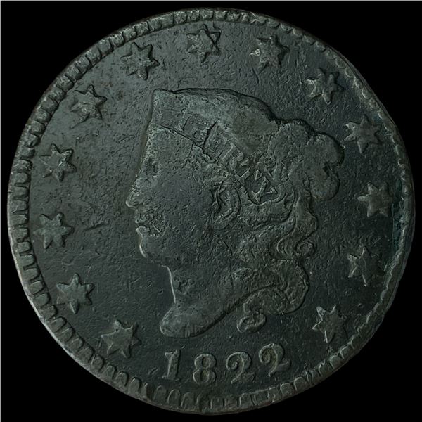 1822 Large Cent NEARLY UNCIRCULATED