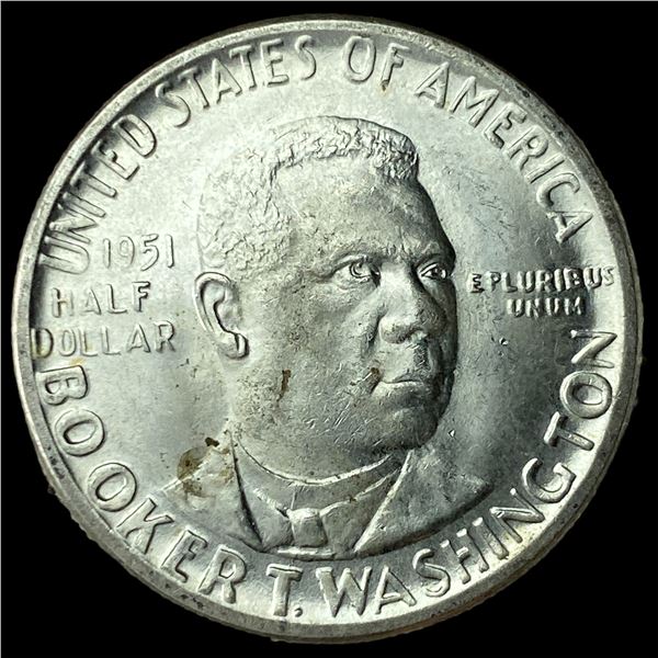 1951 Silver Half Dollar Booker T. Washington  CHOICE BU