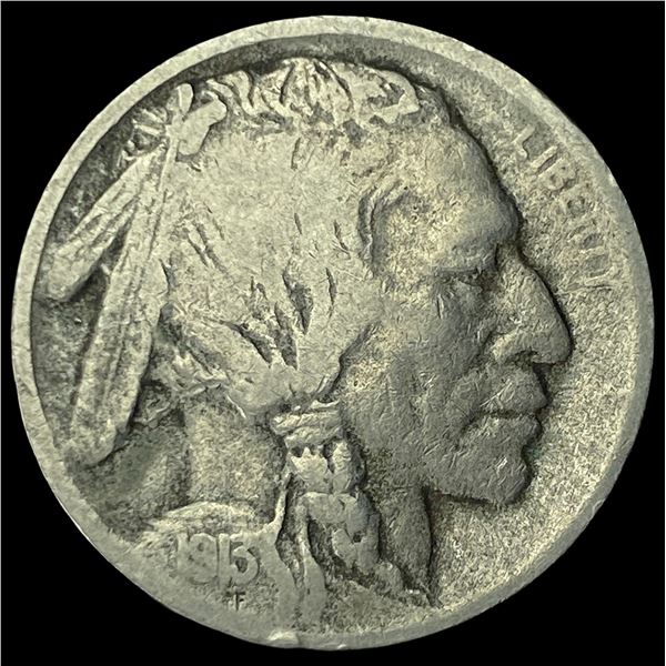 1913-S Buffalo Nickel Type 2 LIGHTLY  CIRCULATED