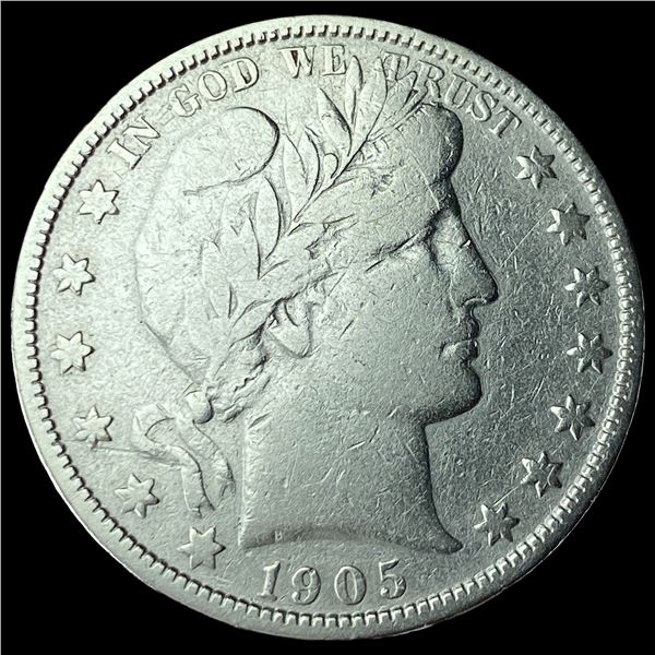 1905-S Silver Barber Half Dollar NEARLY  UNCIRCULATED