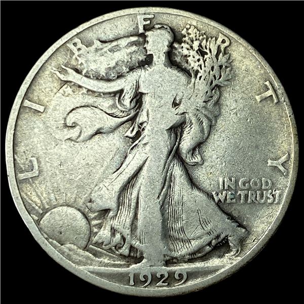 1929-D Silver Walking Liberty Half Dollar  LIGHTLY CIRCULATED